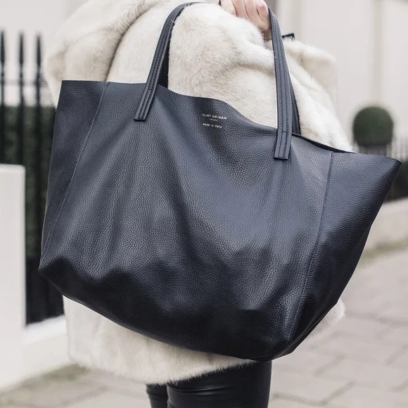 ✨KURT GEIGER✨Violet Horizontal Leather Tote Bag XL - Picture 1 of 12